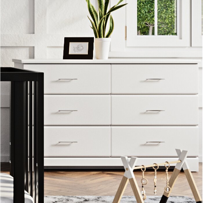 storkcraft brookside 6 drawer double dresser Brookside 6 Drawer Double Dresser, White LX5664 – Salvage & Co Indy
