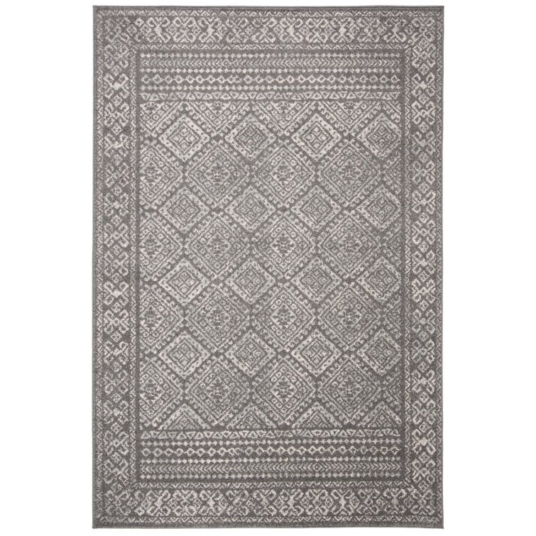 3' x 5' Brookwood Southwestern Area Rug in Dark Gray/Ivory
