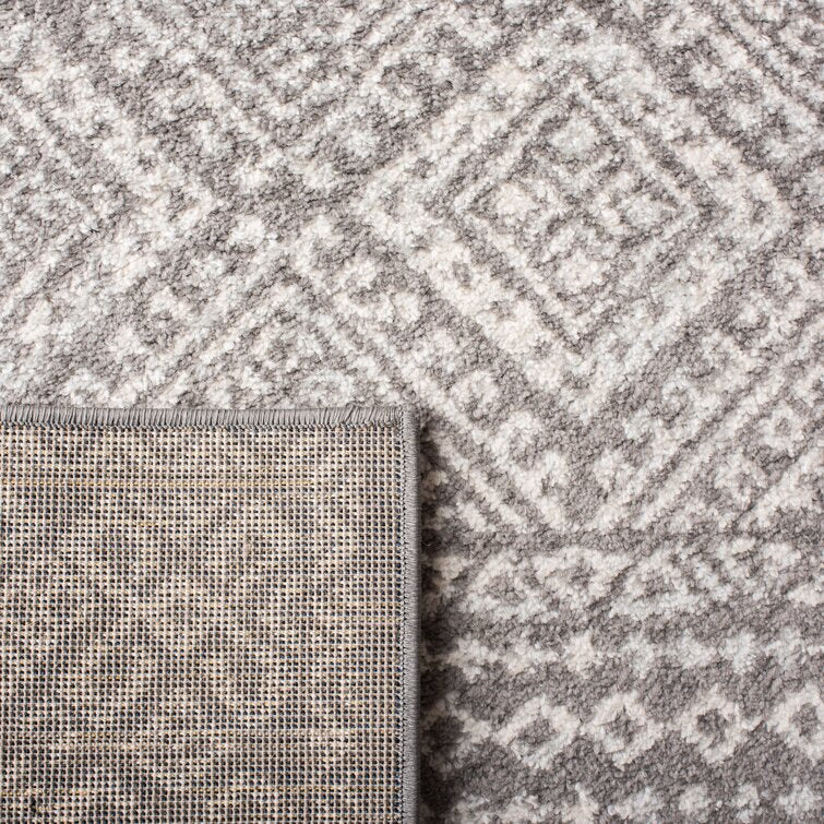 3' x 5' Brookwood Southwestern Area Rug in Dark Gray/Ivory