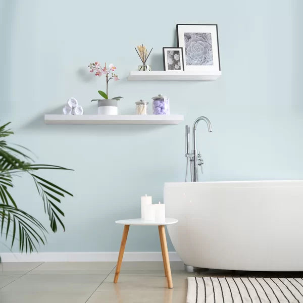 1" H x 24" W x 8" D White Brusly Floating Shelf (Set of 2)