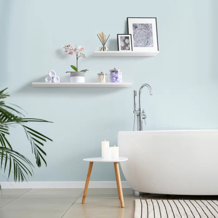 0.5" H x 24" W x 8" D White Brusly Floating Shelf (Set of 2)