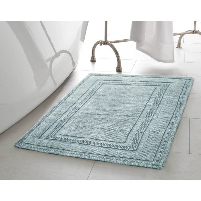 17" W x 24" L Gray Blue Bryson Bath Rug (Set of 2)