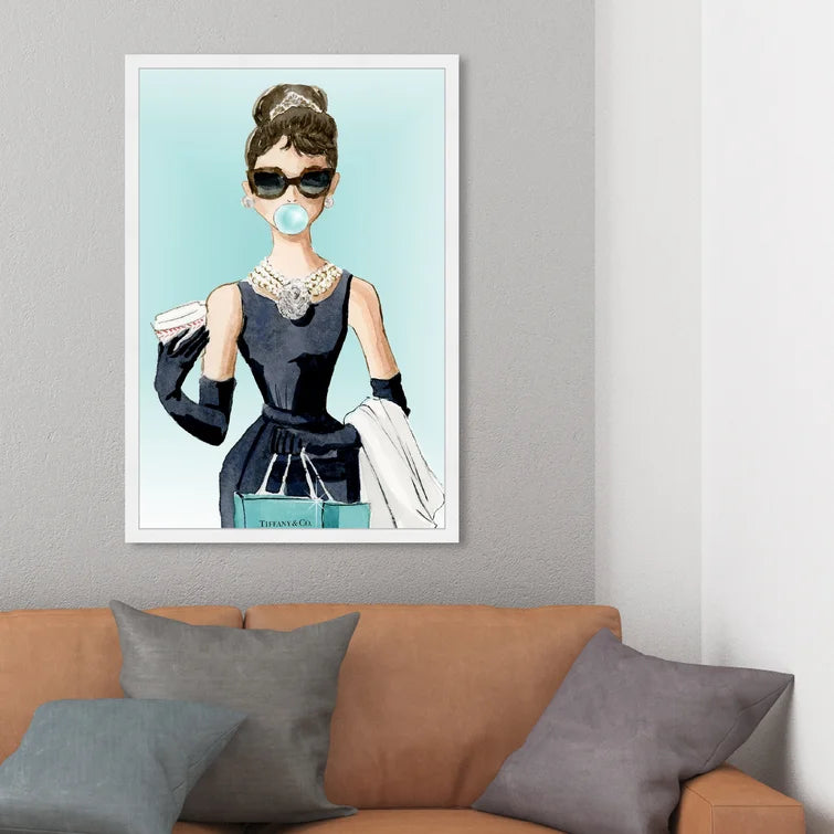 30" H x 20" W Fashion And Glam Floral French Perfume - Graphic Art on Canvas / 30" H x 20" W Bubble Gum Jewelry