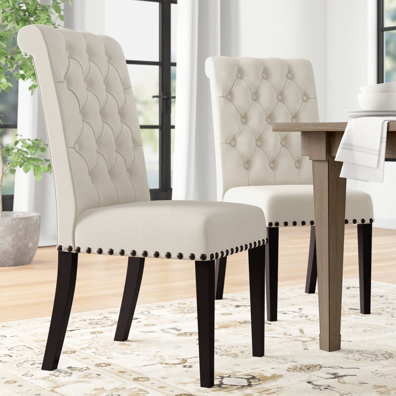 Bumgardner Tufted Side Chair in Beige (Set of 2) SHB588