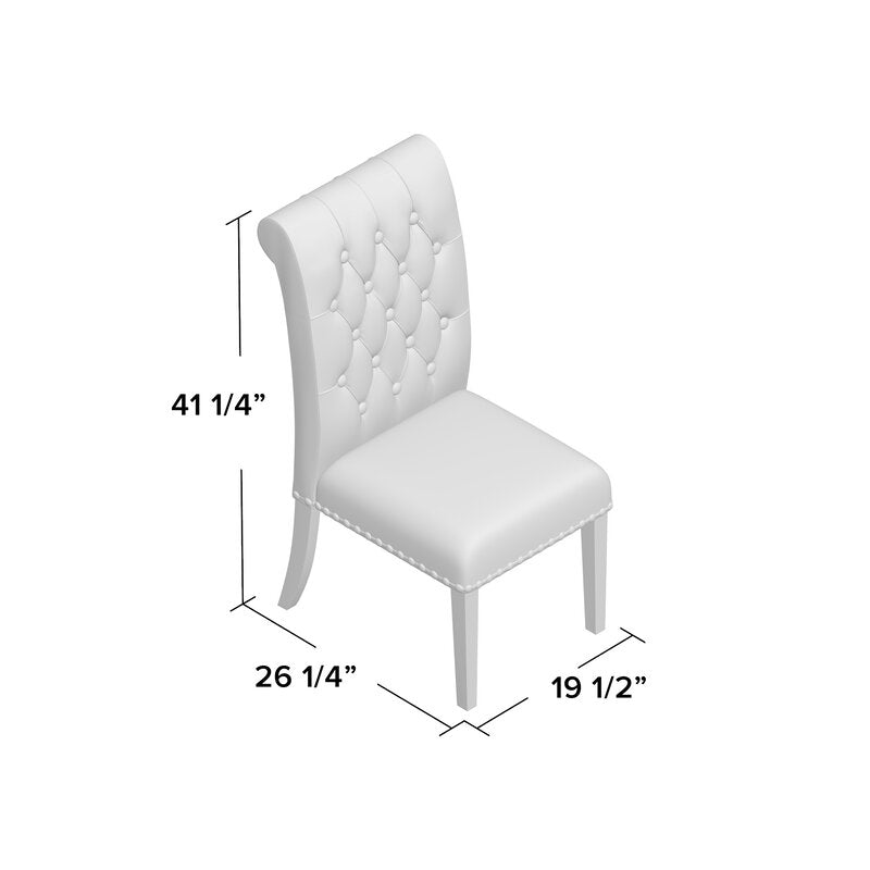 Bumgardner Tufted Side Chair in Beige (Set of 2) SHB588