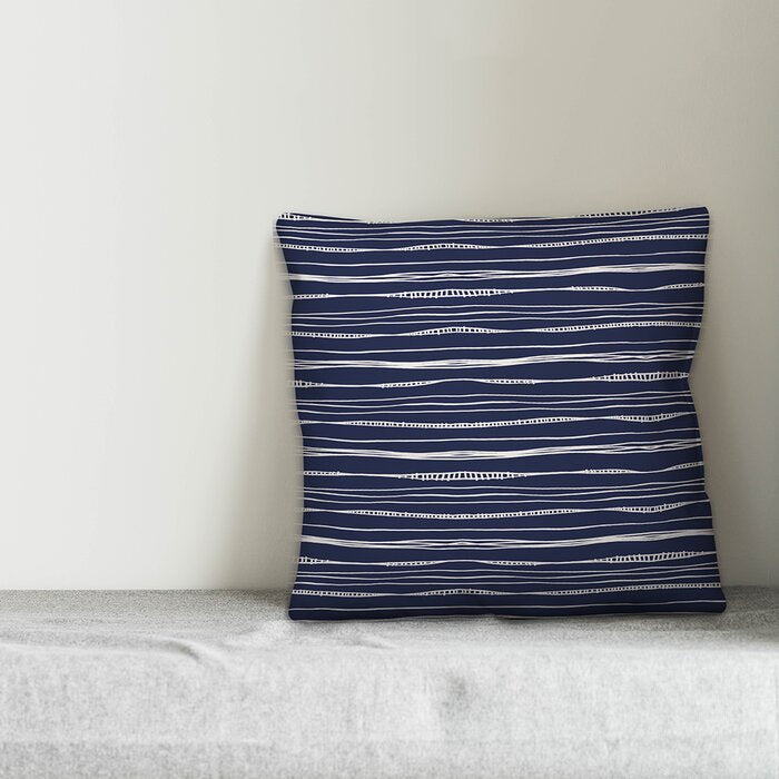 Burban Wavy Lines Stripped Throw Pillow PK244