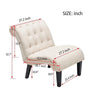 Burchfield 27.2'' Wide Tufted Linen Slipper Chair