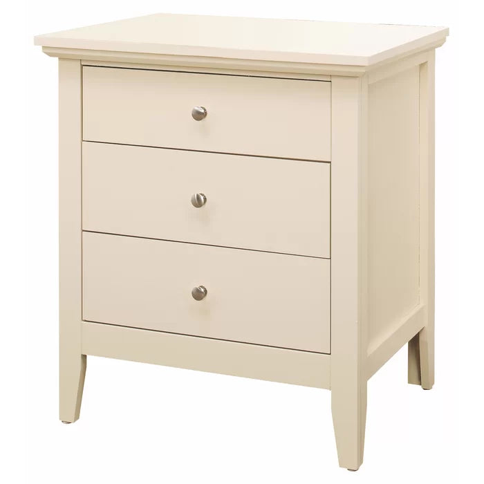 Beige Burchinal Solid + Manufactured Wood Nightstand