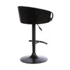 Black Burdett Swivel Adjustable Height Bar Stool