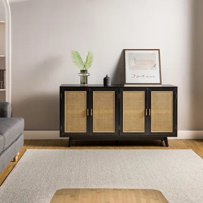Black Burkburnett TV Stand for TVs up to 65"