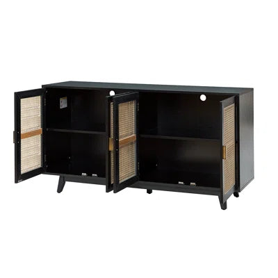 Black Burkburnett TV Stand for TVs up to 65"