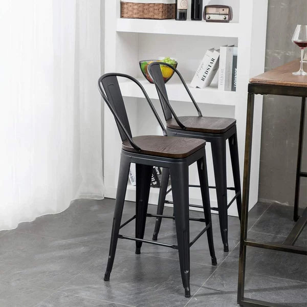 Black Burney Bar Stool (Set of 4)