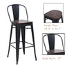 Black Burney Bar Stool (Set of 4)