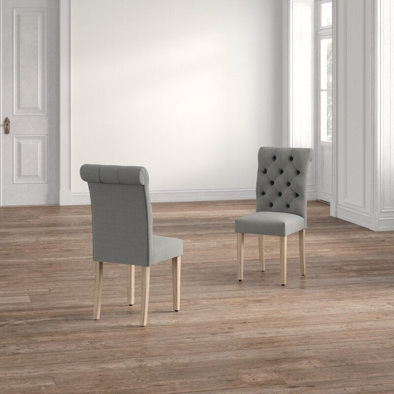 Bushey Roll Top Tufted Upholstered Side Chair (Set of 2) 7205