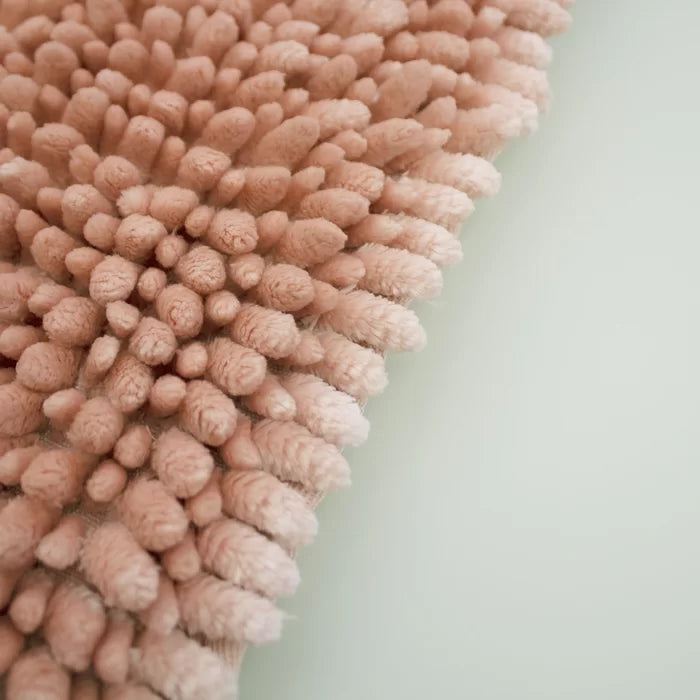 20" L x 34" W x 1.25" H Blush Butter Chenille Bath Rug