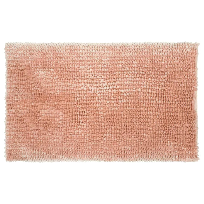 20" L x 34" W x 1.25" H Blush Butter Chenille Bath Rug
