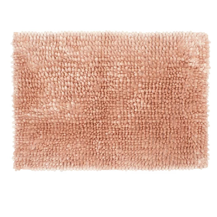 20" L x 34" W x 1.25" H Blush Butter Chenille Bath Rug
