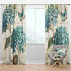 Butterfly Garden I Floral Semi-Sheer Thermal Rod Pocket Single Curtain Panel, 52