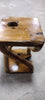 Hudson 20'' Tall Solid Wood Floor Shelf End Table