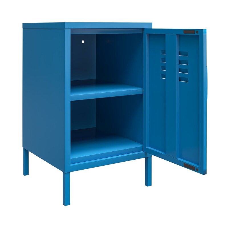 Blue Cache 27.17'' Tall Steel End Table