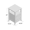 Black Cahoon 24'' Tall 2 - Drawer End Table