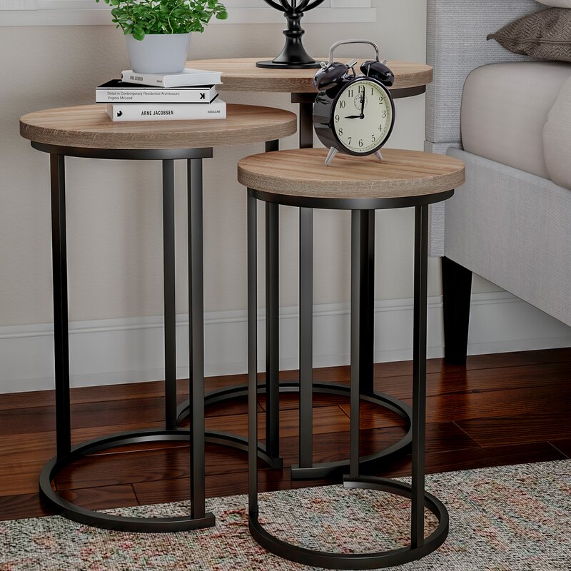 Caire 3 Piece Frame Nesting Tables Set of 3 (#HA562)