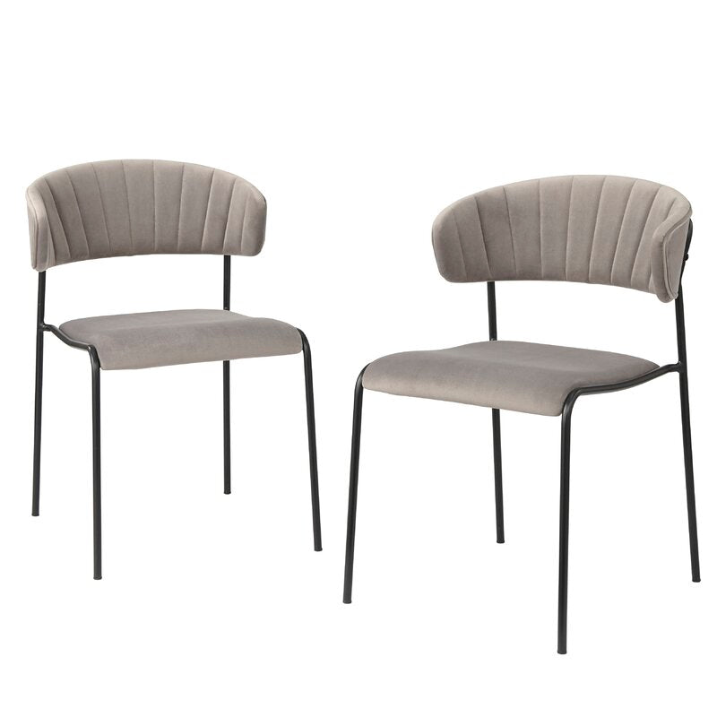 Caistor Tufted Velvet Upholstered Side Chair #8040