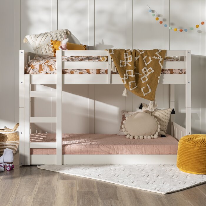 Calhan Twin Over Twin Solid Wood Standard Bunk Bed