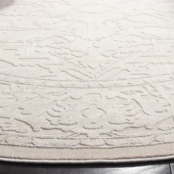 Calidia Area Rug in Creme/Ivory round 6'7"
