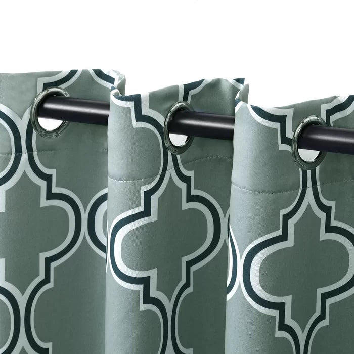52" x 96" Callicoon Geometric Blackout Thermal Grommet Curtain Panels (Set of 2)