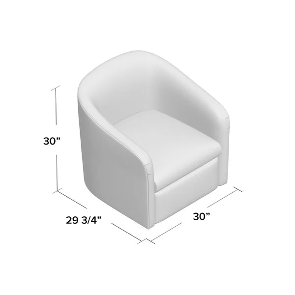 Calliope 29.75'' Wide Swivel Barrel Chair