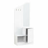 White Cambron Hall Tree with Shoe Storage CL292