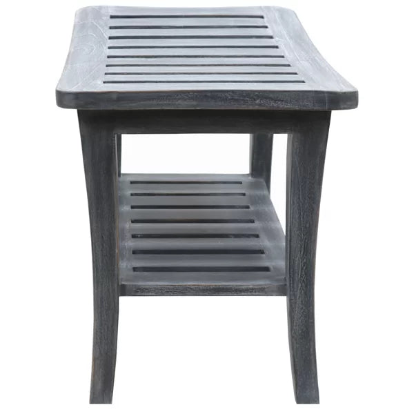 17"H x 20"W x 13.5"D Weathered Gray Campbelltown Teak Shower Bench