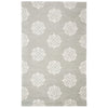 2'3'' x 4' Candelo Floral Handmade Tufted Wool Area Rug in Gray/Ivory