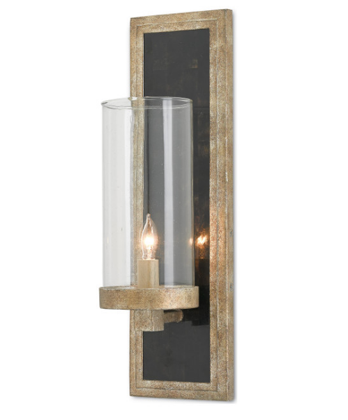 5000-0025 Charade Wall Sconce, Antique Silver Leaf