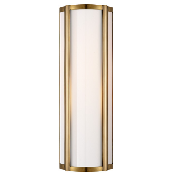 Basil Small Linear Sconce, Natural Brass CYB639