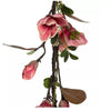 Vickerman 6' Artificial Dark Pink Magnolia Garland K7660
