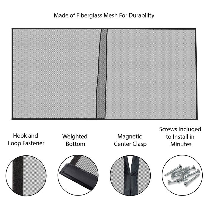 Car Garage  Screen Shutter Door - 202" x 90" (#K6302)