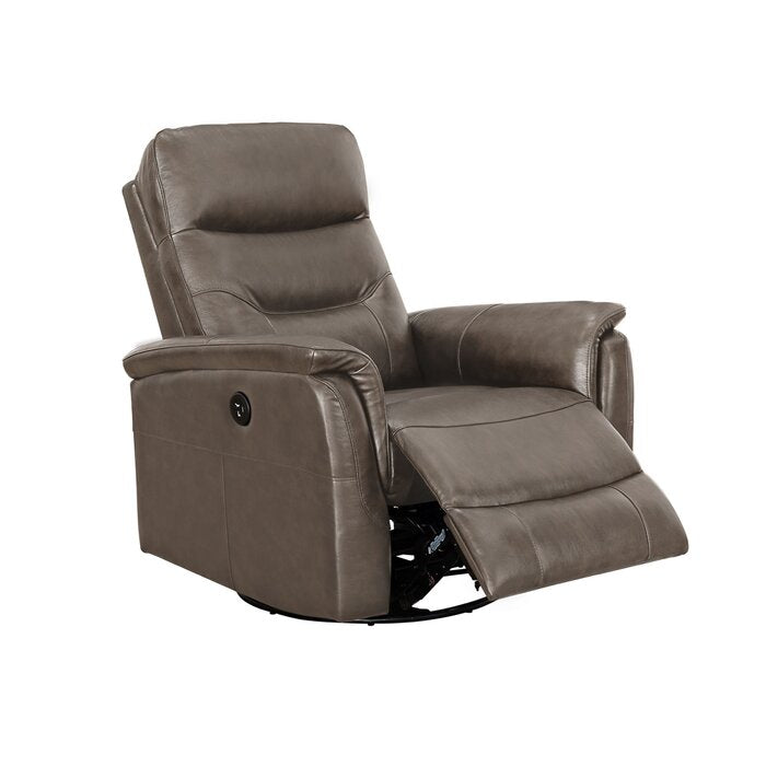 41'' H x 35'' W x 39'' D Carita Top Grain Leather Power Recliner