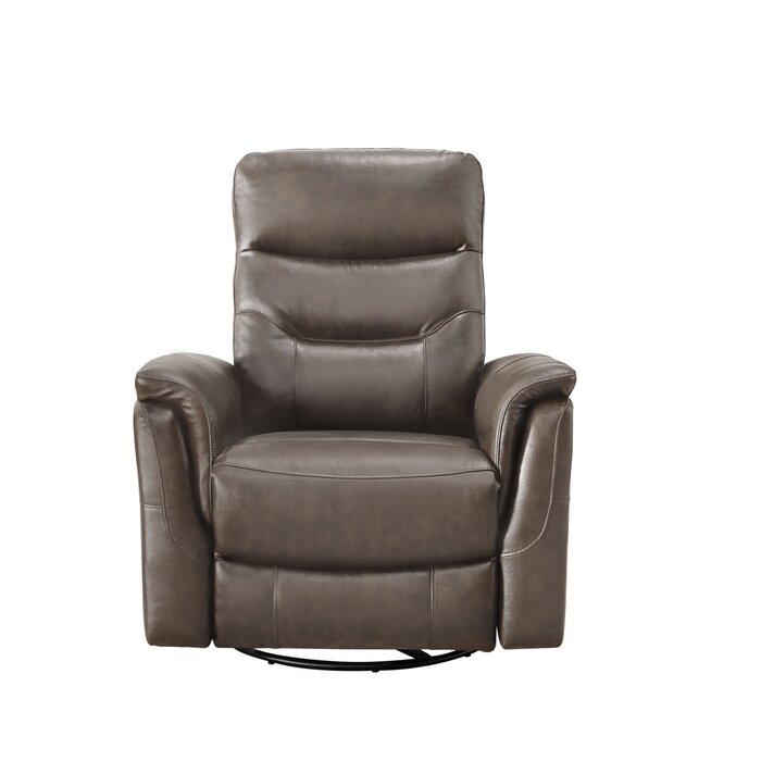 41'' H x 35'' W x 39'' D Carita Top Grain Leather Power Recliner