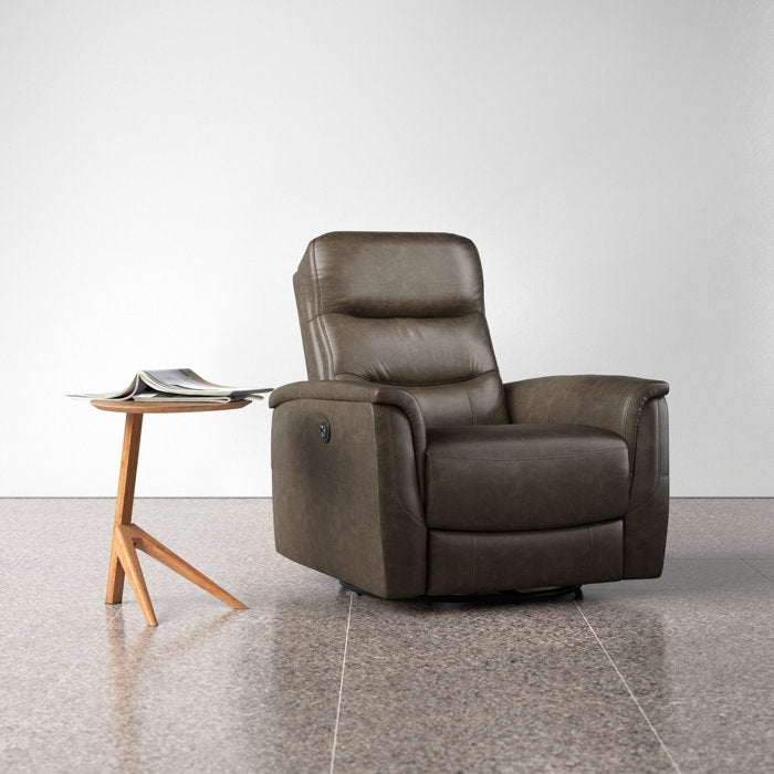 41'' H x 35'' W x 39'' D Carita Top Grain Leather Power Recliner
