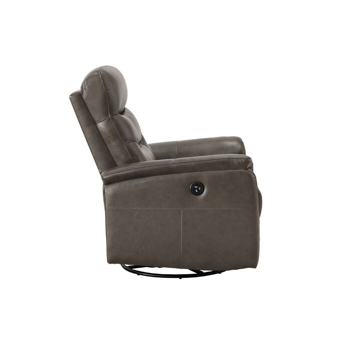 41'' H x 35'' W x 39'' D Carita Top Grain Leather Power Recliner