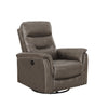 41'' H x 35'' W x 39'' D Carita Top Grain Leather Power Recliner