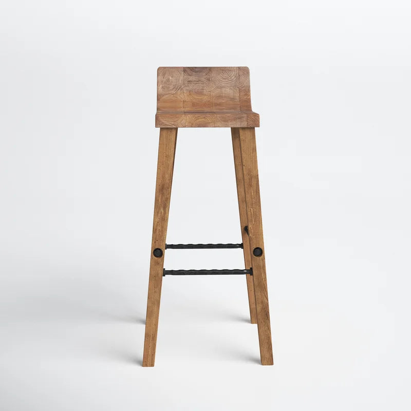Honey Brown Carlson Solid Wood Stool, Bar Stool (30" Seat Height)