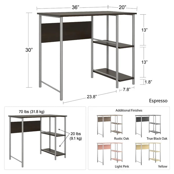 Black Carly Poly Computer Desk