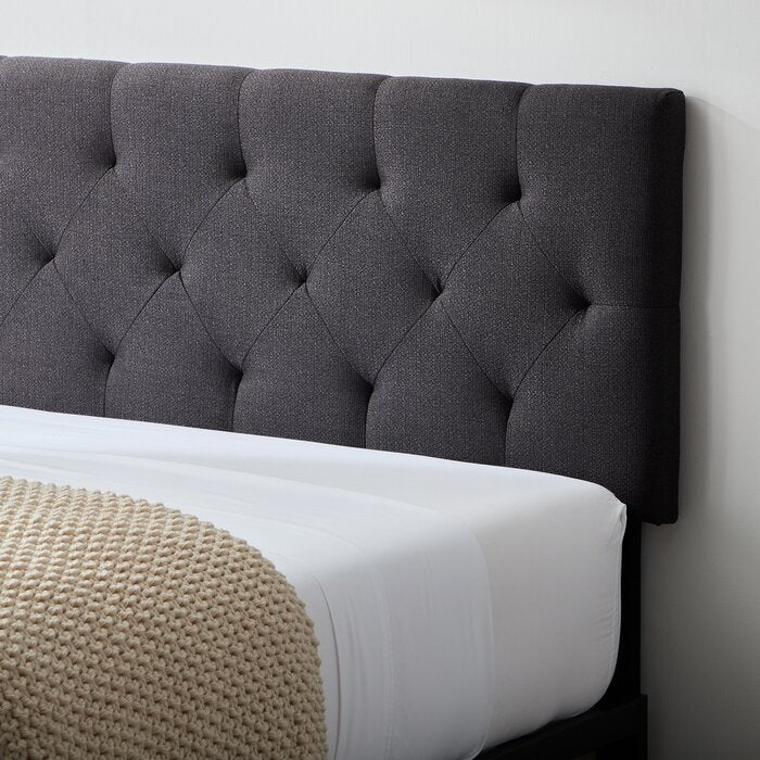 King Charcoal Carlysle Upholstered Headboard