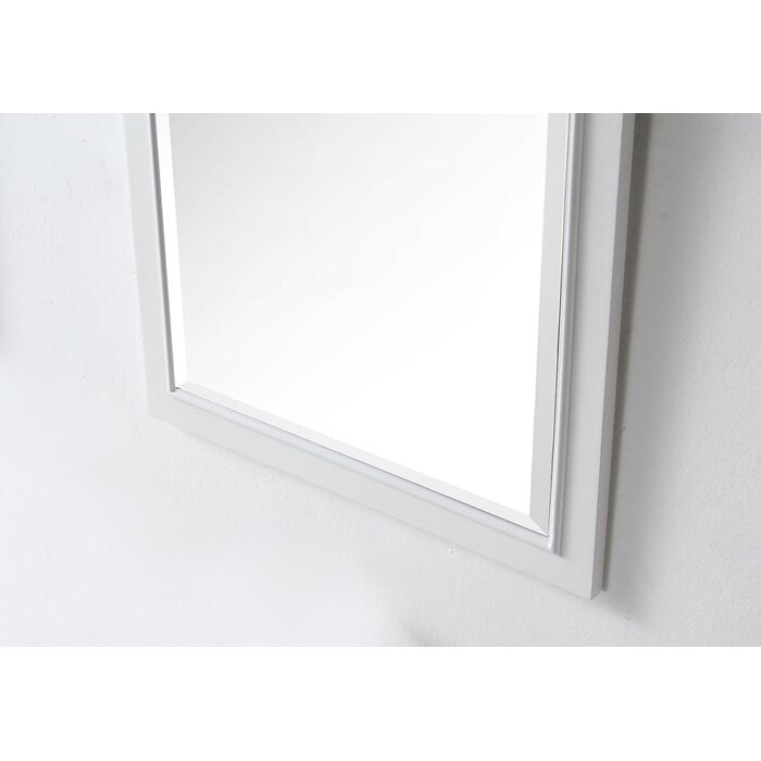 36" H x 24" W Carminda Rectangle Wood Wall Mirror