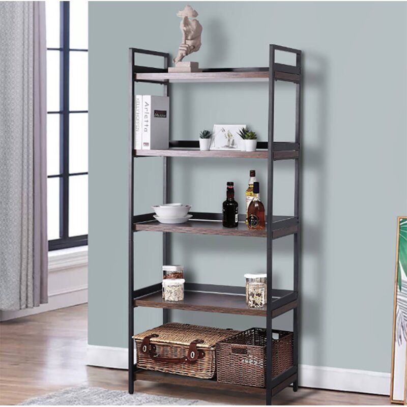 (5 Shelves) Carranza Steel Etagere Bookcase, CYB581