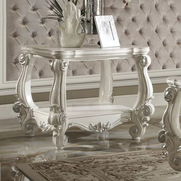 Bone White Carvajal 26'' Tall End Table