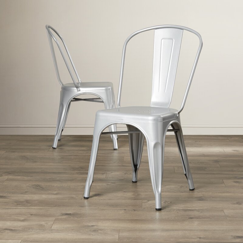 Set of 2 - Cassidy Side Chairs, Silver (#897)